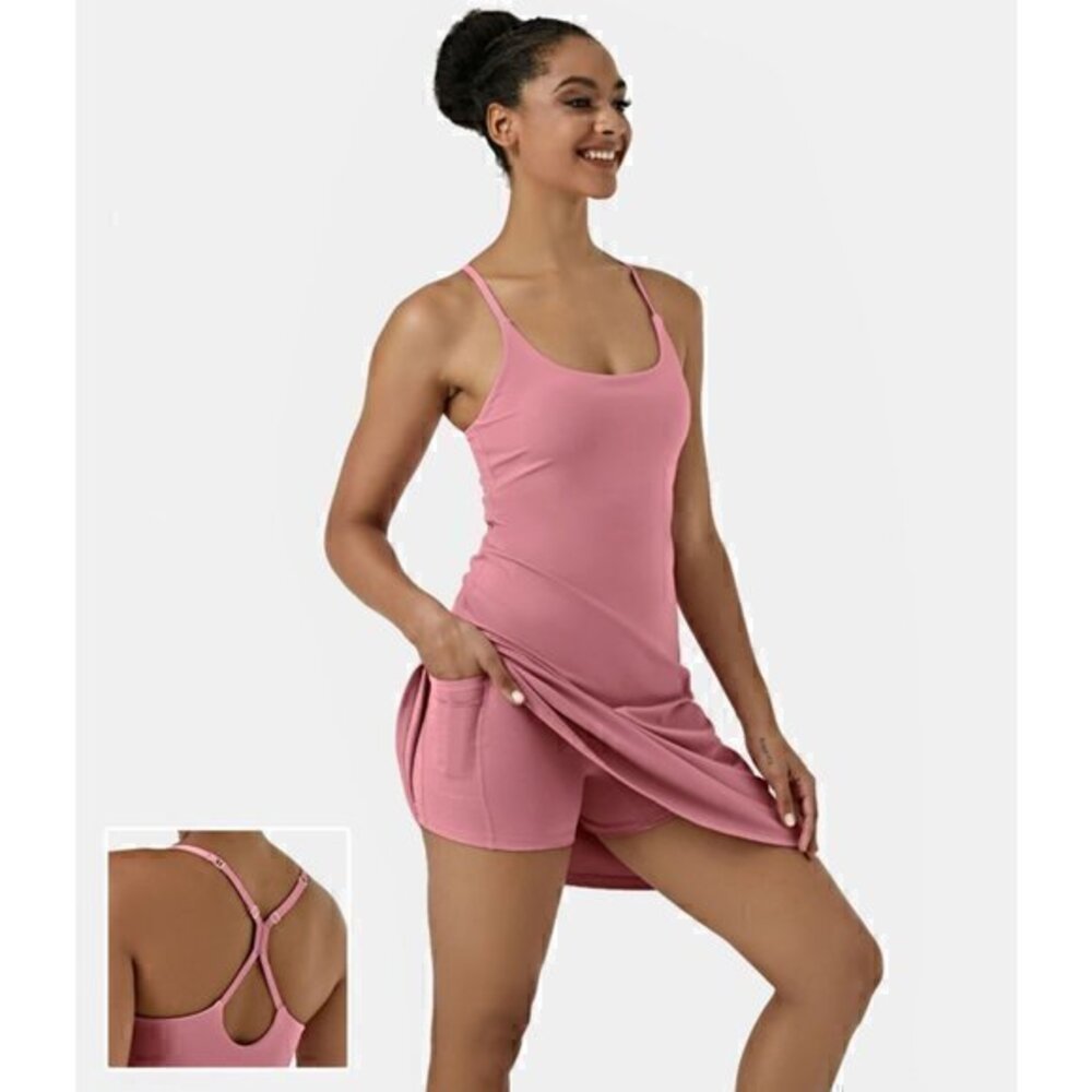 Halara Euphoria Air- Longer Dress Cloudful Air Fabric Backless 2-in-1 Cool Touch